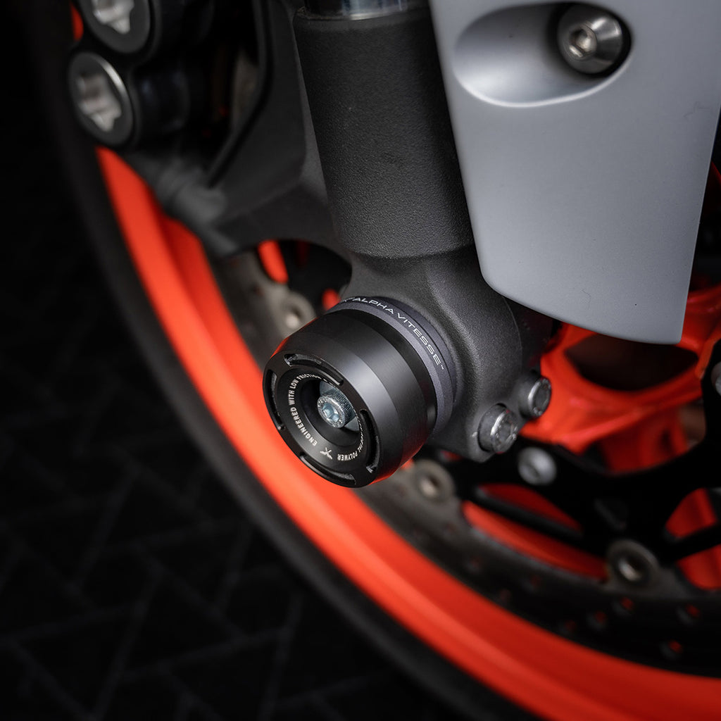 Yamaha MT-10 / SP (2016+) Front Axle Sliders Crash Protection Alpha Vitesse 2016